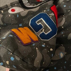 A Bathing Ape Black Camo Zip-Up Hoodie